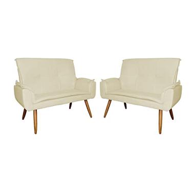 Imagem de Kit 02 Poltronas Namoradeiras Emília Suede Cores - DS Estofados