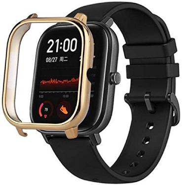 Imagem de Case Bumper Nsmart compatível com Huami Amazfit GTS - Nandos-Store (GTS, Gold TPU)