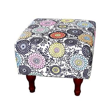 Imagem de Puff Banqueta com Espuma 40x40cm Decorativo Quadrado Pés Madeira