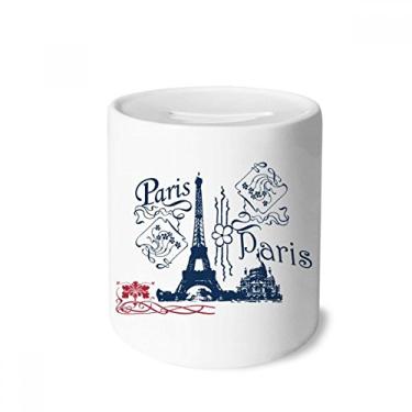 Imagem de DIYthinker Torre Eiffel França Paris caixa de dinheiro caixa de cerâmica porta-moedas presente de cofrinho