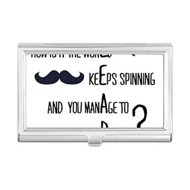 Imagem de Porta-cartões de visita com citação famosa Question to Leaders