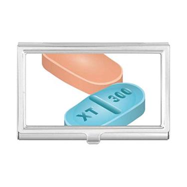 Imagem de Produtos de cuidados de saúde, ilustração de comprimidos, porta-cartões de visita, caixa de bolso, carteira