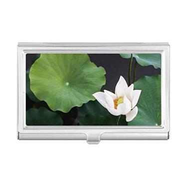 Imagem de Fresh Lotus Leaf Plant Picture Nature Porta-cartões de visita com porta-cartões