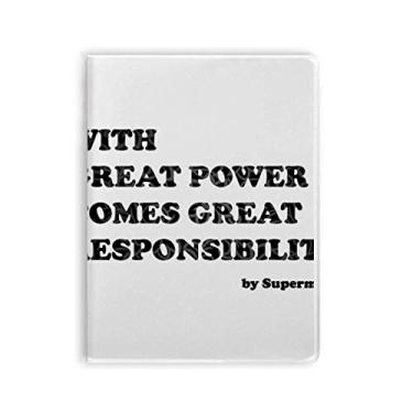 Imagem de Diário de capa macia para caderno Great Power Comes com grande responsabilidade