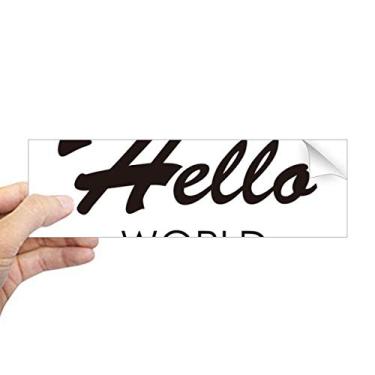 Imagem de DIYthinker Adesivo retangular para janela de notebook com interface do programador Hello World