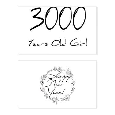 Imagem de 3000 years old Girl Age New Year Festival Cartão de felicitações Bless Message Present