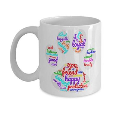 Imagem de Caneca de café engraçada com patas de cachorro ideia de presente