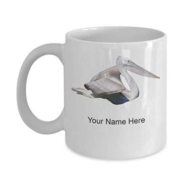 Imagem de Caneca pelicana personalizada - Copo de café pelicano - Ideia de presente pelicano - Copo de pássaro personalizado - Caneca de café de 325 ml