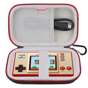 Imagem de Bolsa de transporte BOVKE para jogos e relógios Nintendo: Consoles de jogos portáteis Super Mario Bros - dispositivo clássico, bolso de malha para cabo de carregamento, preto