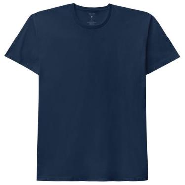 Imagem de Camiseta Masculina Lisa Básica Adulto Malwee Azul Marinho