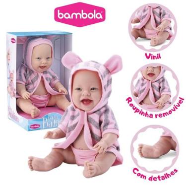Imagem de Linda Boneca Baby Babilina Banho Com 34 Cm - Bambola