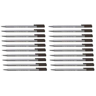 Imagem de Staedtler Canetas pretas de 0,3 mm Triplus Fineliner Fine Line Superfine Dry Safe & Lavagens da maioria dos t xteis (pacote com 20)