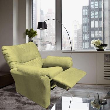 Imagem de Poltrona Reclinável Manu Extensão De Cílios Estética Sobrancelha Suede Amarelo