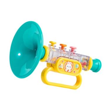 Imagem de Milageto Brinquedos de trompete soprando, brinquedo clássico, presentes musicais de aniversário, brinquedo de viagem para bebês, lembrancinhas de festa, apito, azul