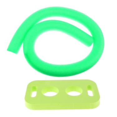Imagem de rockible Macarrão flutuante para piscina com conector, macarrão redondo para piscina com tubo de espuma, suprimentos para esportes aquáticos, Verde