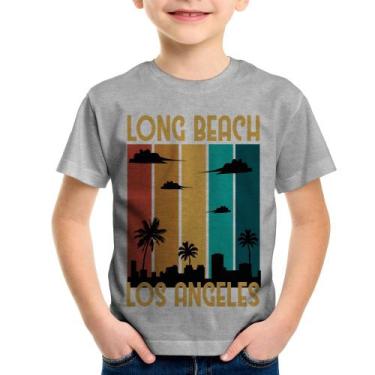 Imagem de Camiseta Infantil Long Beach Los Angeles - Foca Na Moda