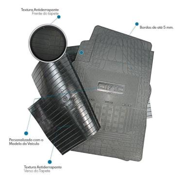 Imagem de Jogo Tapete Interno Reforçado Honda Civic 2001 A 2006 Preto