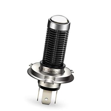Imagem de Ruiandsion Lâmpada de LED H4 para farol de motocicleta branca/amarela CC/CA 9-85V lâmpada de LED de feixe alto/baixo com projetor de substituição para farol de moto, farol de neblina de carro