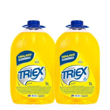 Imagem de Kit com 2 Galão Lava-Louças Detergente Líquido 5 Litros Econômico Neutro Amarelo - Triex