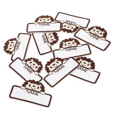 Imagem de TEHAUX 10 Pcs ferro em etiquetas rótulos de nomes de desenhos animados ferro para roupas etiquetas de roupas laváveis material de costura faça você mesmo Desenho animado crachá uniformes