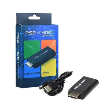 Imagem de Adaptador Conversor De Áudio e Vídeo Compatível Com Playstation 2 Ps2 Play2 Para Hdmi Tv Monitor Usb