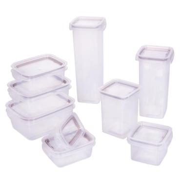 Imagem de Conjunto de 9 Potes Herméticos Trava Mais, Plasútil