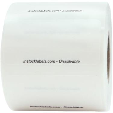 Imagem de Etiquetas em branco dissolúveis para preparação de rotação de alimentos, 2,5 x 5 cm, 500 adesivos