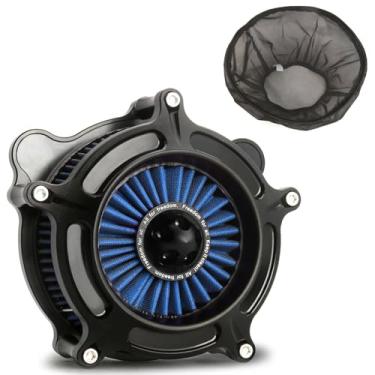Imagem de Filtros de limpeza de ar de turbina Spike Ops Black para harley Dyna Wide Glide FXDWG FXDX Street Bob FXDBX FXST 1993-2015