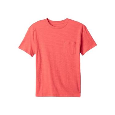Imagem de GAP Camiseta de gola redonda com bolso para meninos, Pimenta Caiena, M