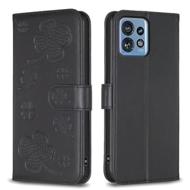 Imagem de Capa carteira para Motorola Moto Edge 40 Pro, com 3 cartões e 1 compartimento para dinheiro, capa de telefone flip de couro PU à prova de choque compatível com Moto Edge 40 Pro 5G 6,7 polegadas