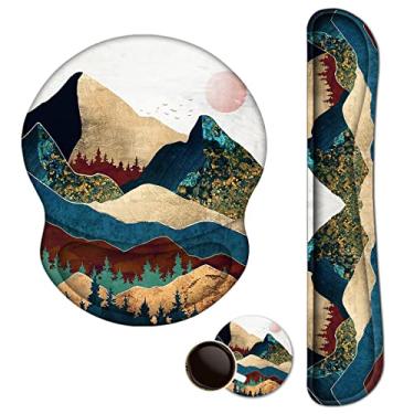 Imagem de ArtSo Mouse pad teclado apoio de pulso ergonômico, almofada atualizada, mousepad gel espuma viscoelástica base de borracha antiderrapante alívio da dor e fácil digitação para casa, escritório,