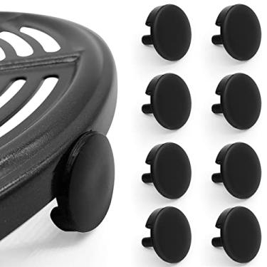 Imagem de Pés de borracha de substituição para fritadeira Ninja Foodi Air Fryer Prato para fritadeira Air Fryer, para-choques de borracha atualizados, abas de borracha, pontas de borracha, pés de silicone para frigideira Ninja Air Fryer