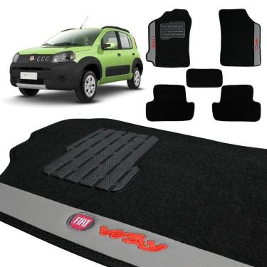 Imagem de Jogo de Tapete Carpete Novo Uno Way 2010 a 2018 Preto 5 Pçs