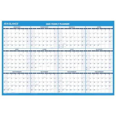 Imagem de AT-A-GLANCE Calendário apagável 2026, planejador de parede apagável a seco, 91 cm x 61 cm, grande, anual, horizontal/vertical, estações em flor (PM200P2825)