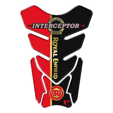 Imagem de Protetor Adesivo Moto Resinado Interceptor 650 Vermelho Cor Vermelho