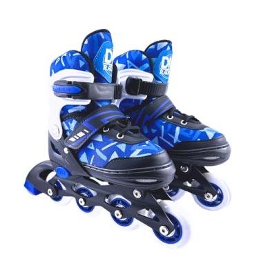 Imagem de Patins Infantil e Adulto, Patins Inline, Patins Infantil Menina e Menina Multicor (Azul - DM Radical, G (38-41))
