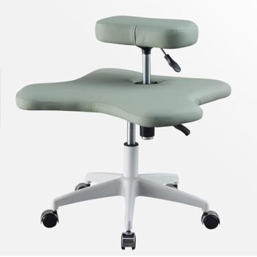 Imagem de Cadeira ergonômica de pernas cruzadas com rodas, cadeira de ajoelhamento versátil, cadeira de escritório para casa, design flexível, altura ajustável, para entusiastas de escritório, casa e