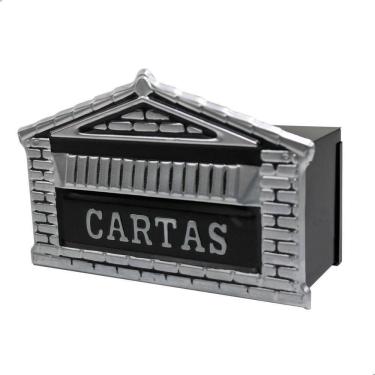 Imagem de Caixa De Correio Tijolinho Popular 12x25 Para Muro Cinza