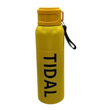 Imagem de Garrafa Térmica Água Inox 500ML Academia Squeeze Carro LM-P1531-AM (Amarelo)