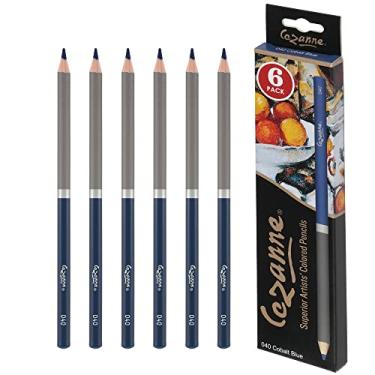 Imagem de Creative Mark Cezanne Lápis de cor premium azul cobalto pacote com 6 lápis de desenho altamente pigmentados - lápis de colorir para desenhar, misturar, colorir e mais