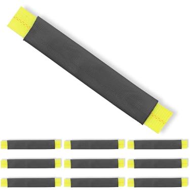 Imagem de Mega Cargo Control Protetor de tela de manga deslizante de 5 cm x 30 cm para tiras de amarração de catraca de 5 cm, tiras de guincho (preto, pacote com 10)