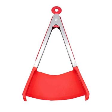 Imagem de Espátula Pegador de Silicone e Inox Massas e Saladas 23cm - Verde