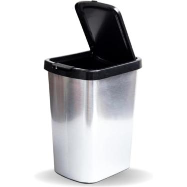 Imagem de Lixeira 9L Com Click Label Inox