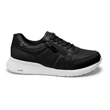 Imagem de Tênis Feminino Kolosh Casual Couro Medley Preto C3150-0001 Tamanho:33;Cor:Preto