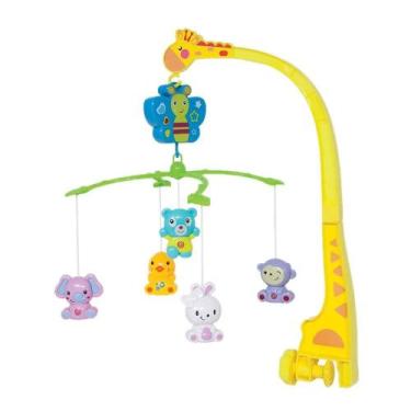 Imagem de Mobile Infantil Buba Musical Animais Para Berço - Amarelo