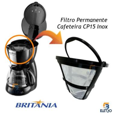Imagem de Filtro Permanente da Cafeteira Elétrica Britania CP15 e CP15 Inox