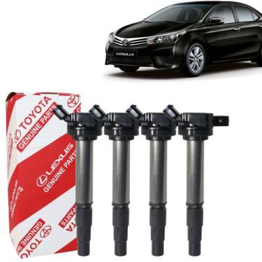 Imagem de 4 bobinas de ignição corolla prius rav4 1.8 2.0 9091902258 - DENSO