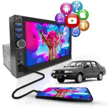 Imagem de Central Multimídia Universal Mp5 Bt 1 Din 7 Espelha Dvd Câm Volks Sant