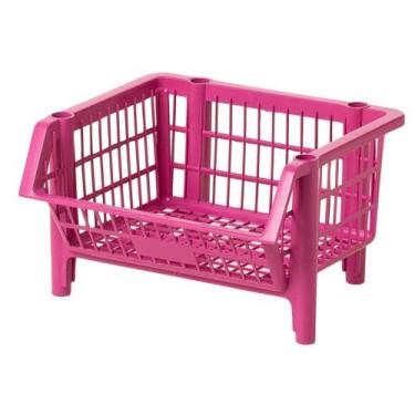 Imagem de Cesto Organizador Expositor Empilhável Pequeno - Rosa - Target Pro
