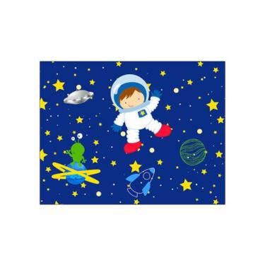 Imagem de Painel de Festa Horizontal 1,55 X 1,20 - Astronauta Cute Azul 002 - Vi